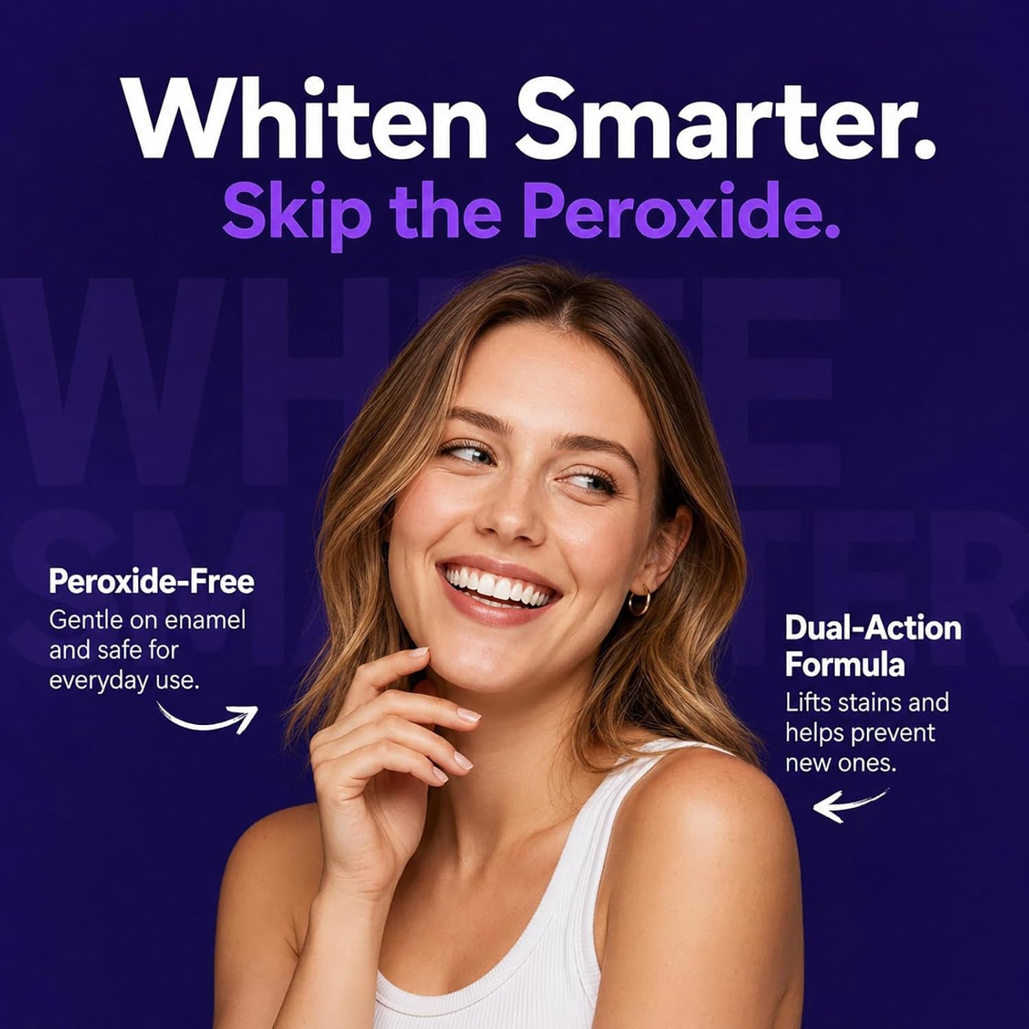Dent Teeth Whitening Strips, Purple Teeth Whitening Strips for Sensitive Teeth, Purple Whitening Strips for Surface Stains, Enamel Safe, Low Sensitivity, Portable Non-Slip Dry Strips, 14 Count
