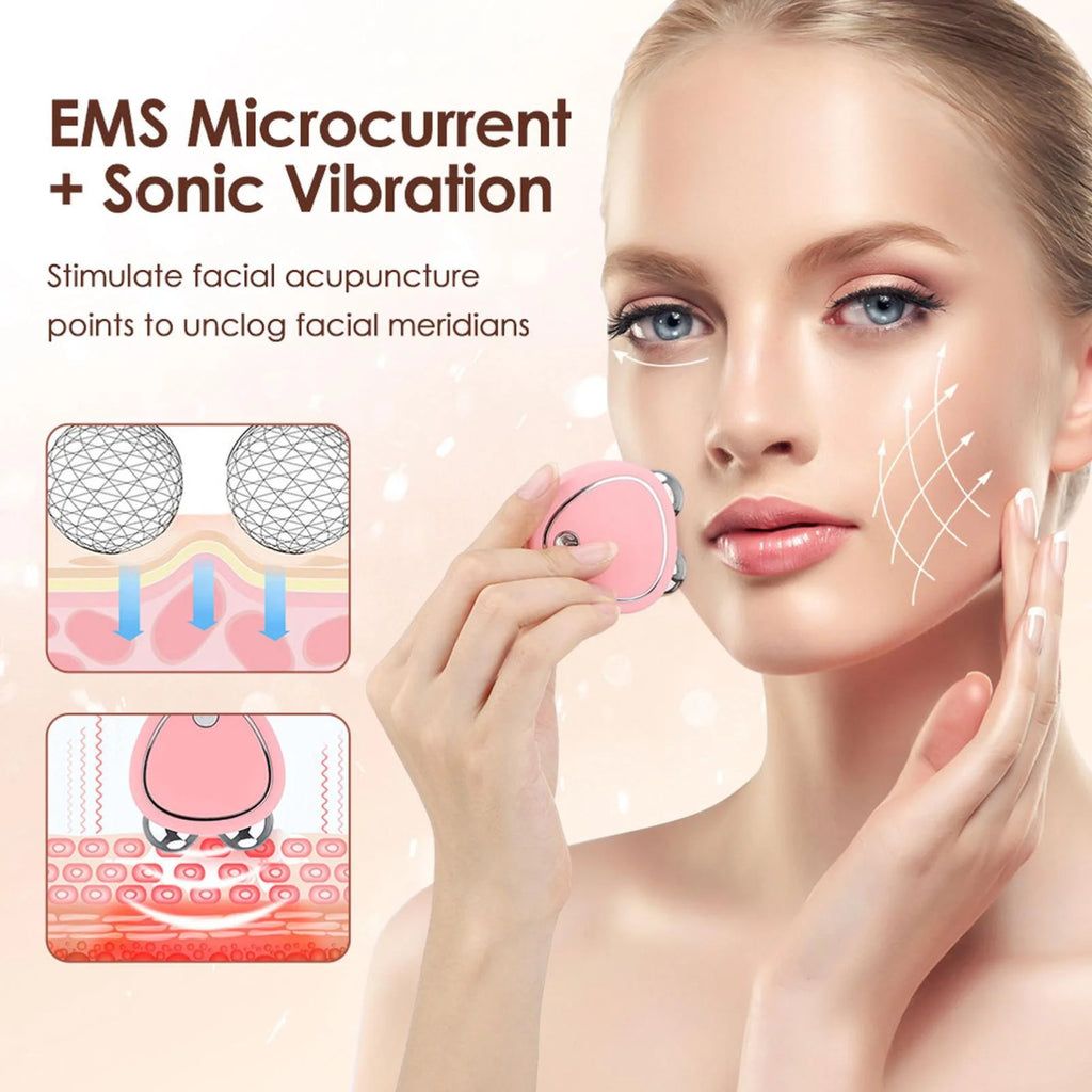 Microcurrent Facial Device, Mini Microcurrent Face Lift Device, Face Lift Toning/Sculpting/Firming Tool, Anti-Ageing, Skin Tightening and Rejuvenation